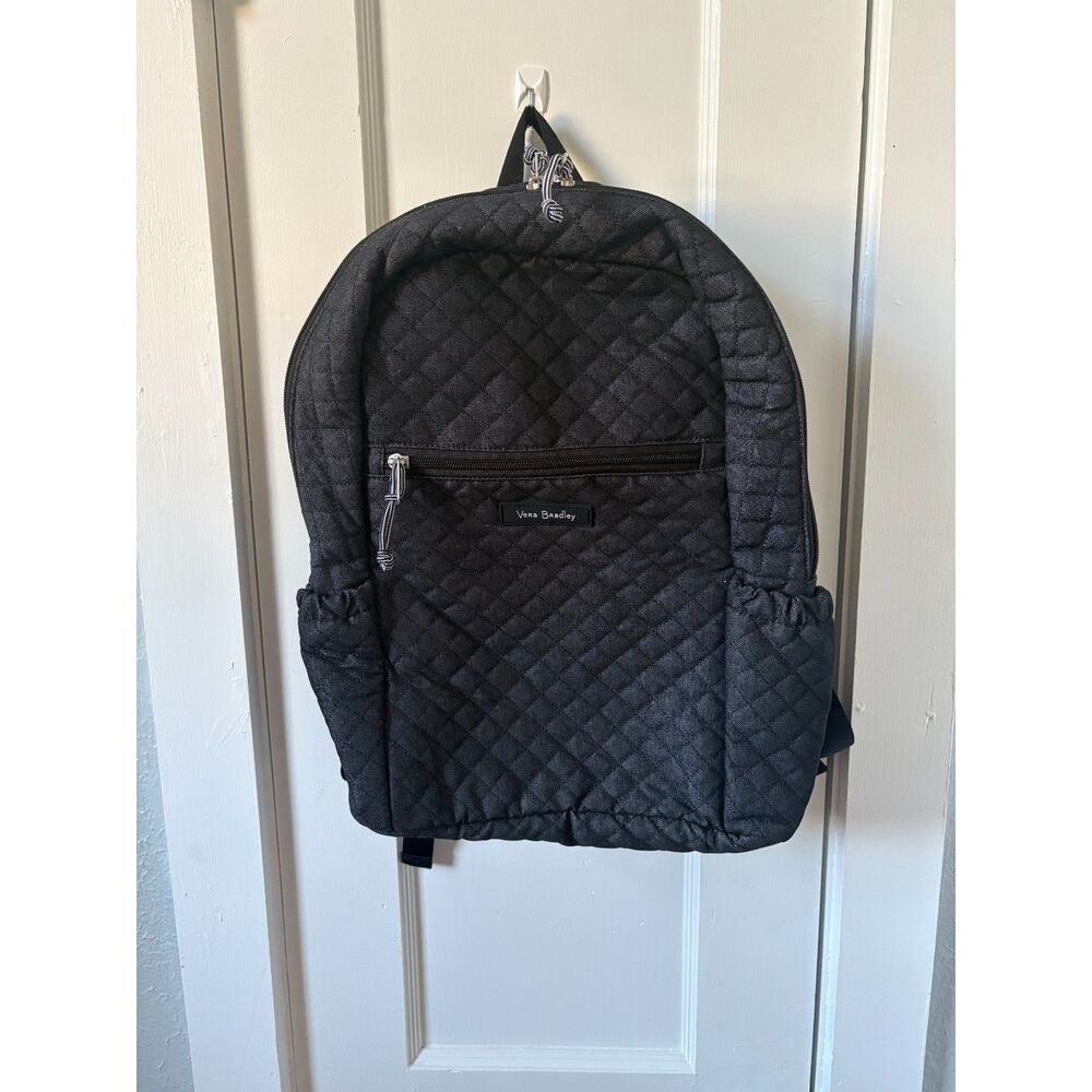 Vera Bradley Denim Quilted Backpack Commuter Backpack Academia College Neutral